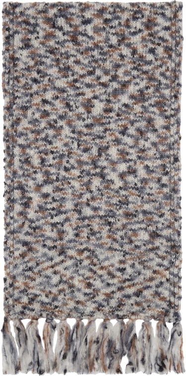 Šál A.P.C. Knitted Fringe Scarf Šedá | WOAPE-M15207, 0