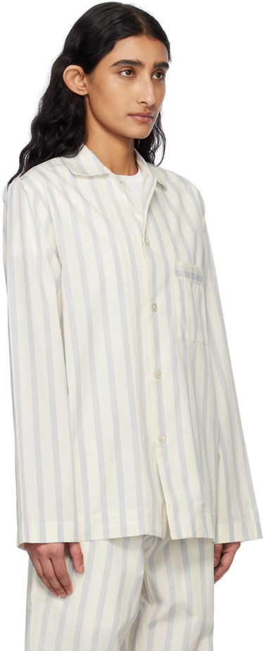 Pyžamo TEKLA Tekla Poplin Striped Pajama Shirt Modrá | SWT-NS, 4