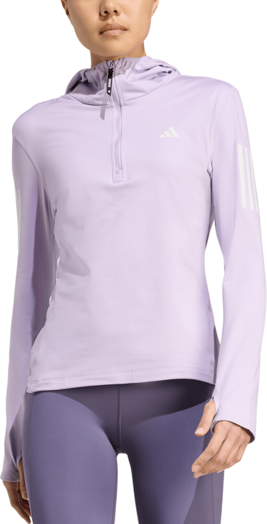 Mikina adidas Originals Own the Run Hooded Running Top Fialová | jw9653, 0