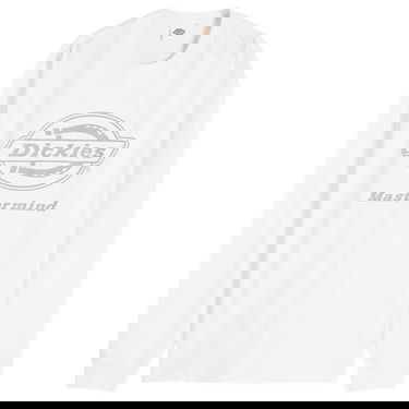 Tričko Mastermind WORLD MASTERMIND WORLD x Dickies Logo Long Sleeve T-Shirt, Size Large Biela | MJ25C14-TS216-1, 1