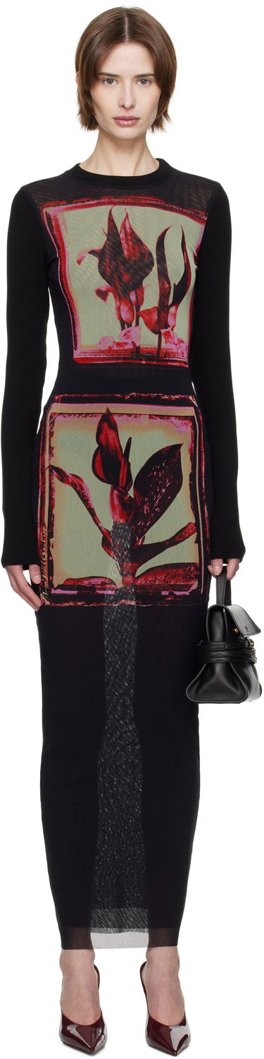Šaty Jean Paul Gaultier Jean Paul Gaultier Flowers Cadres Maxi Dress Čierna | 25/33-F-RO359-T579-002142, 0