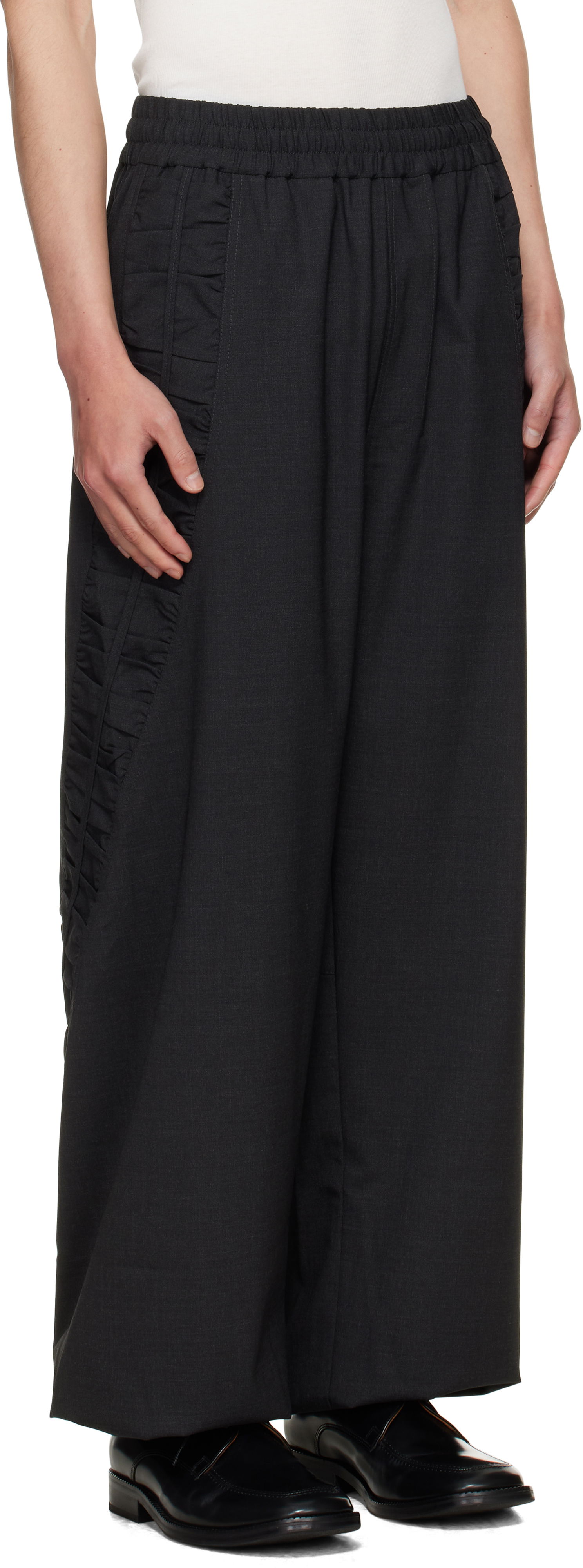 Nohavice sage NATION SAGE NATION Fossil Trousers Čierna | S054 FOSSIL TROUSER TROPICAL W, 1