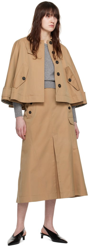 Bunda Erdem Erdem Cropped Trench Coat Béžová | PS24_R1J1_CACT, 3