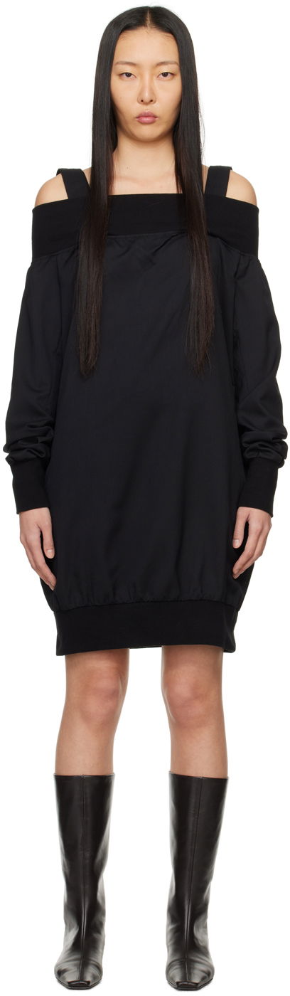 Šaty Yohji Yamamoto Off-The-Shoulder Minidress Čierna | FY-D51-101, 0