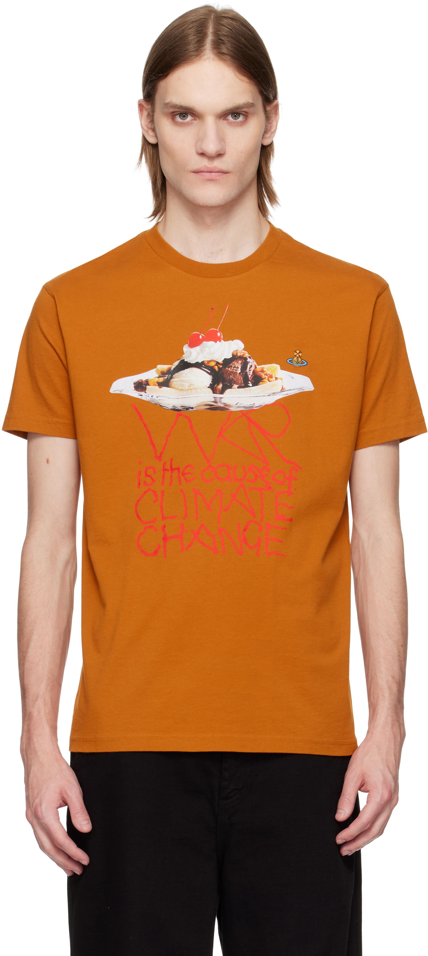 Tričko Vivienne Westwood Vivienne Westwood Banana Split Graphic T-Shirt Oranžová | 3G01003B-J009B-, 0