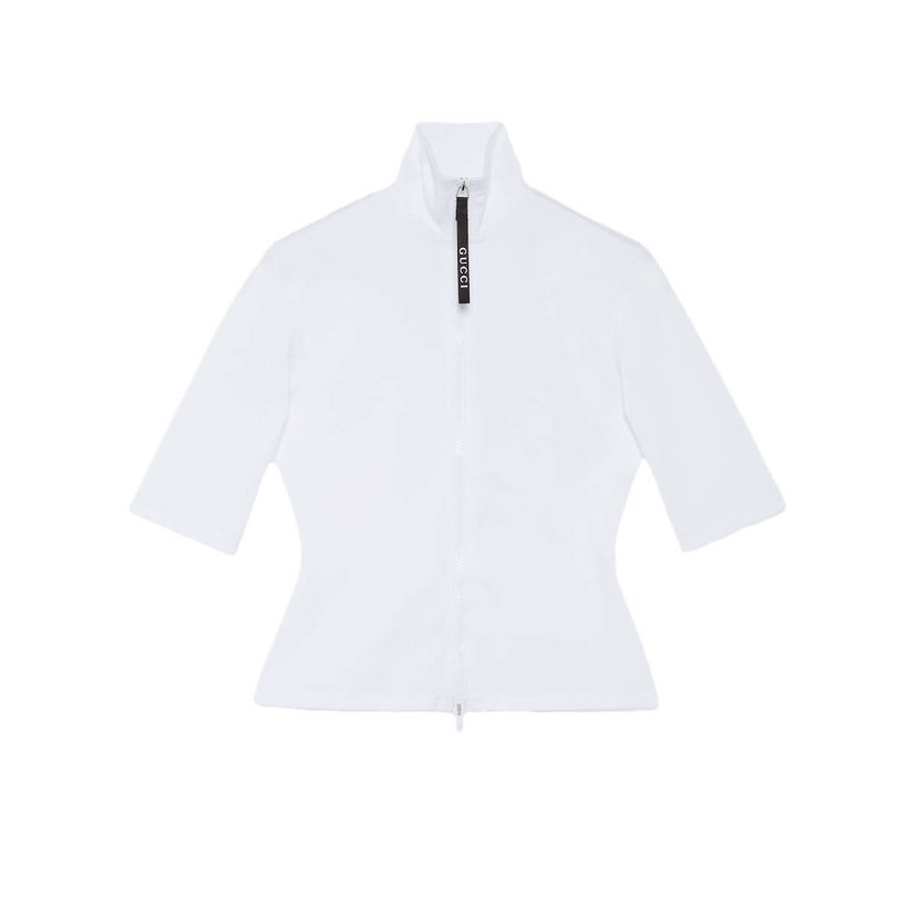 Tričko Gucci Shiny Lycra Top White Biela | 778981 XJGEM 9000
