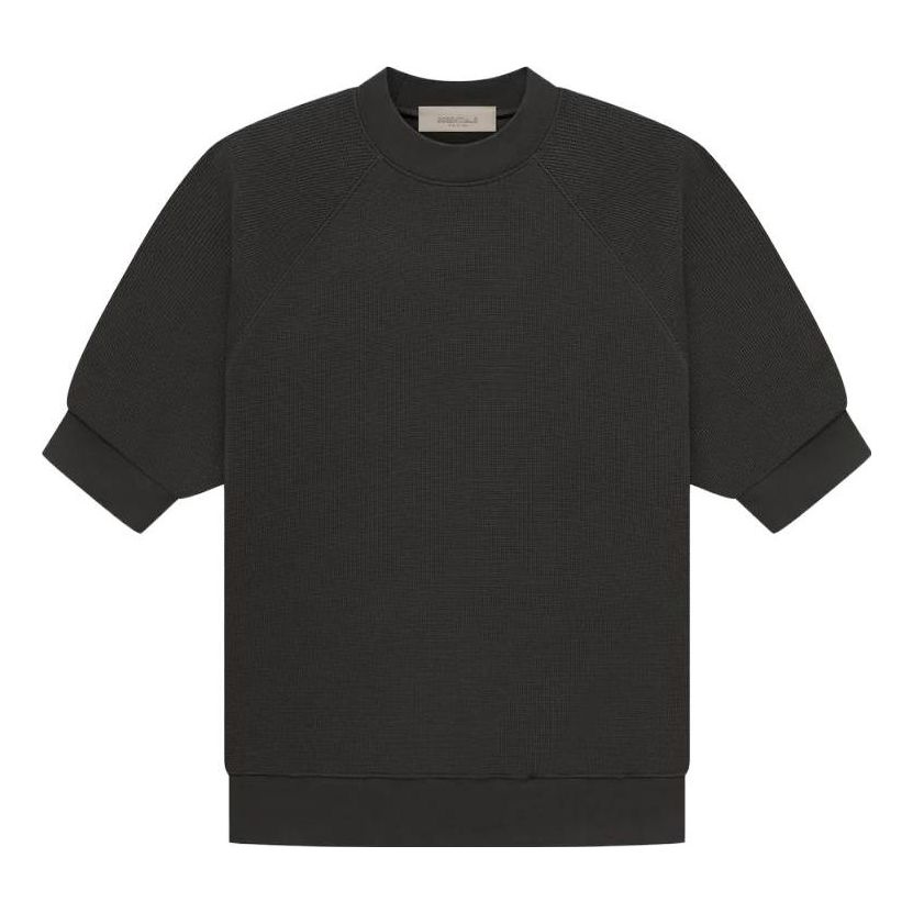 Sveter Fear of God Essentials Waffle Sweatshirt Čierna | FOG-SS23-050, 0