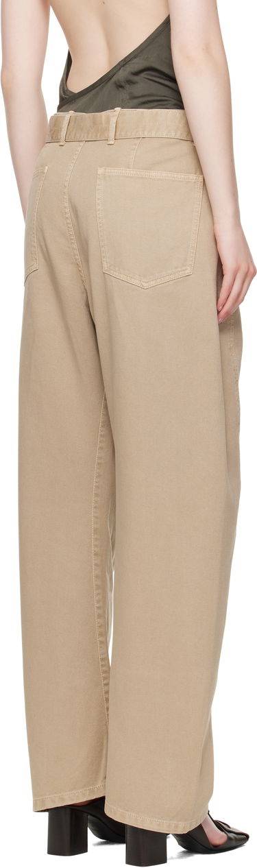 Nohavice LEMAIRE Lemaire Twisted Belted Pants Béžová | PA326 LD1042, 2