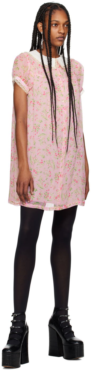 Šaty Anna Sui Arcadia Blossom Babydoll Minidress Ružová | 324C73, 3
