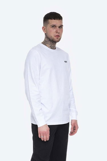 Tričko WOOD WOOD Mark Paisley Long Sleeve T-shirt Print Biela | 12115401.2489, 0