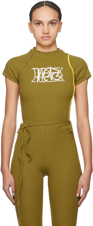 Body Ottolinger Ottolinger Rib Bodysuit Zelené | 407701, 0