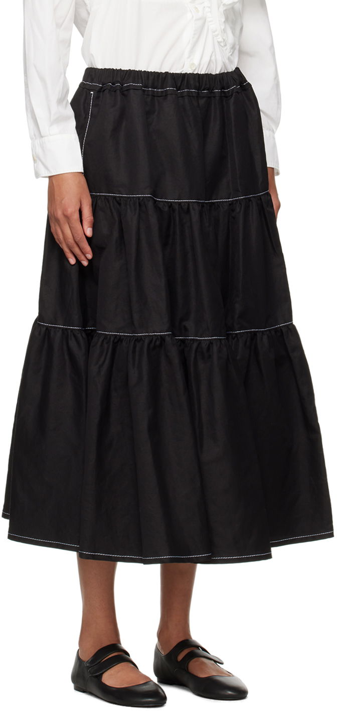 Sukňa Comme des Garçons Comme Des Garçons Tiered Midi Skirt Čierna | TM-S026-051, 1