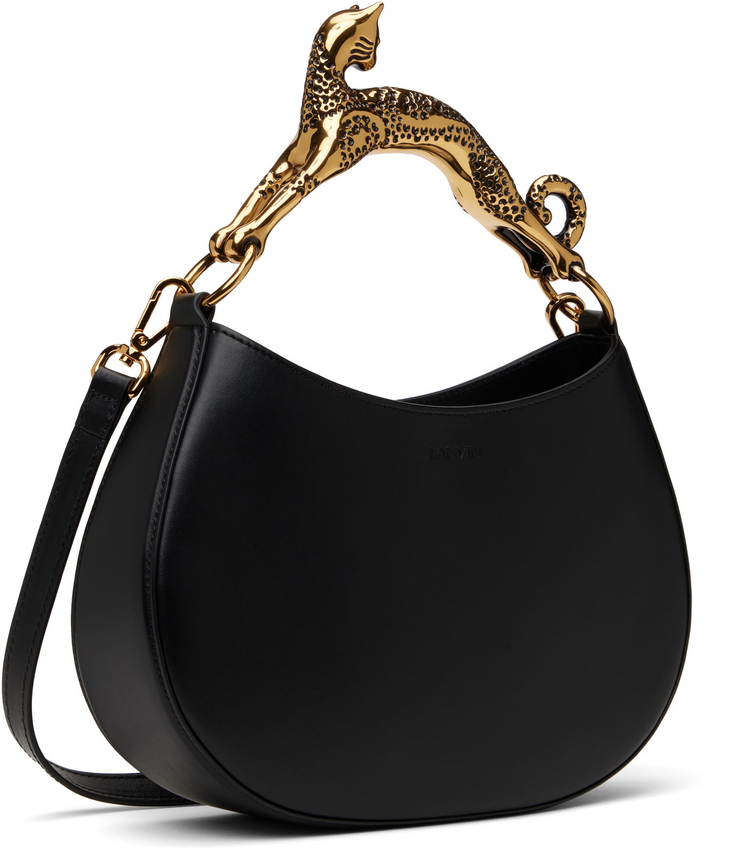 Taška cez rameno LANVIN PM Cat Handle Bag Čierna | LW-BGSHC1-NAPA-A21, 1