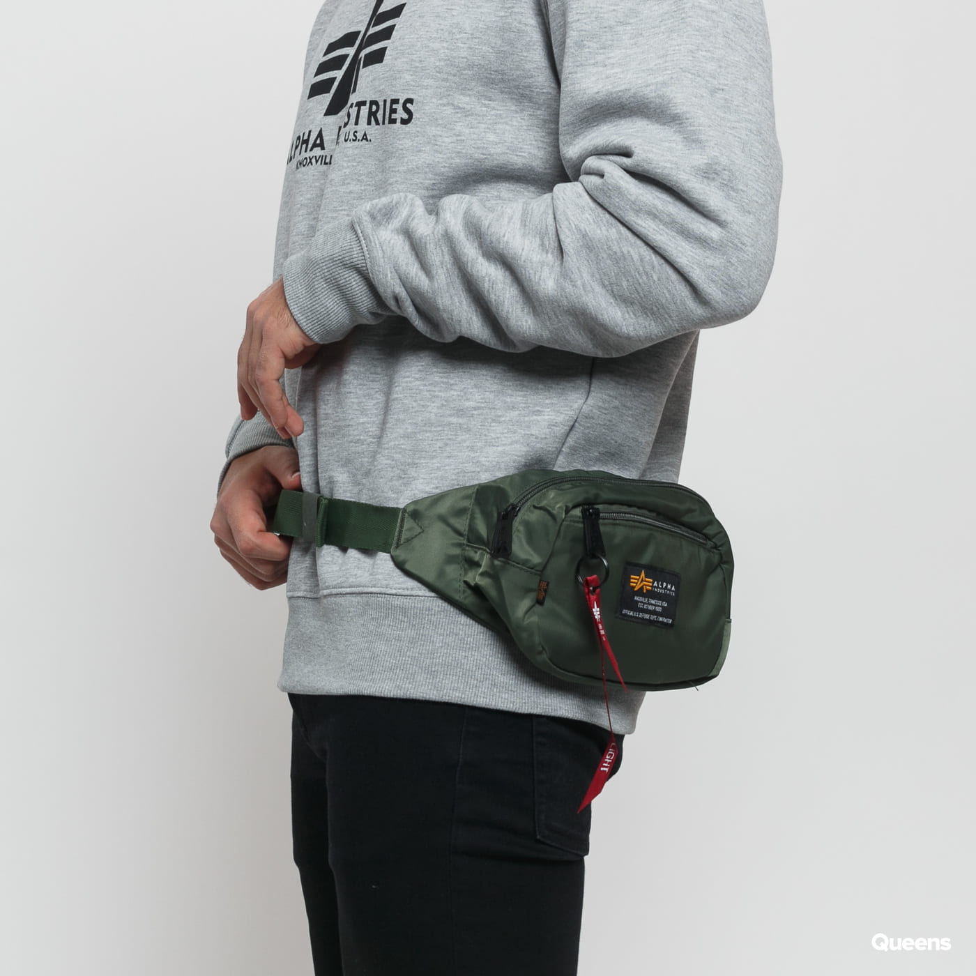 Batoh Alpha Industries Crew Waist Bag Zelené | 196923 01, 0