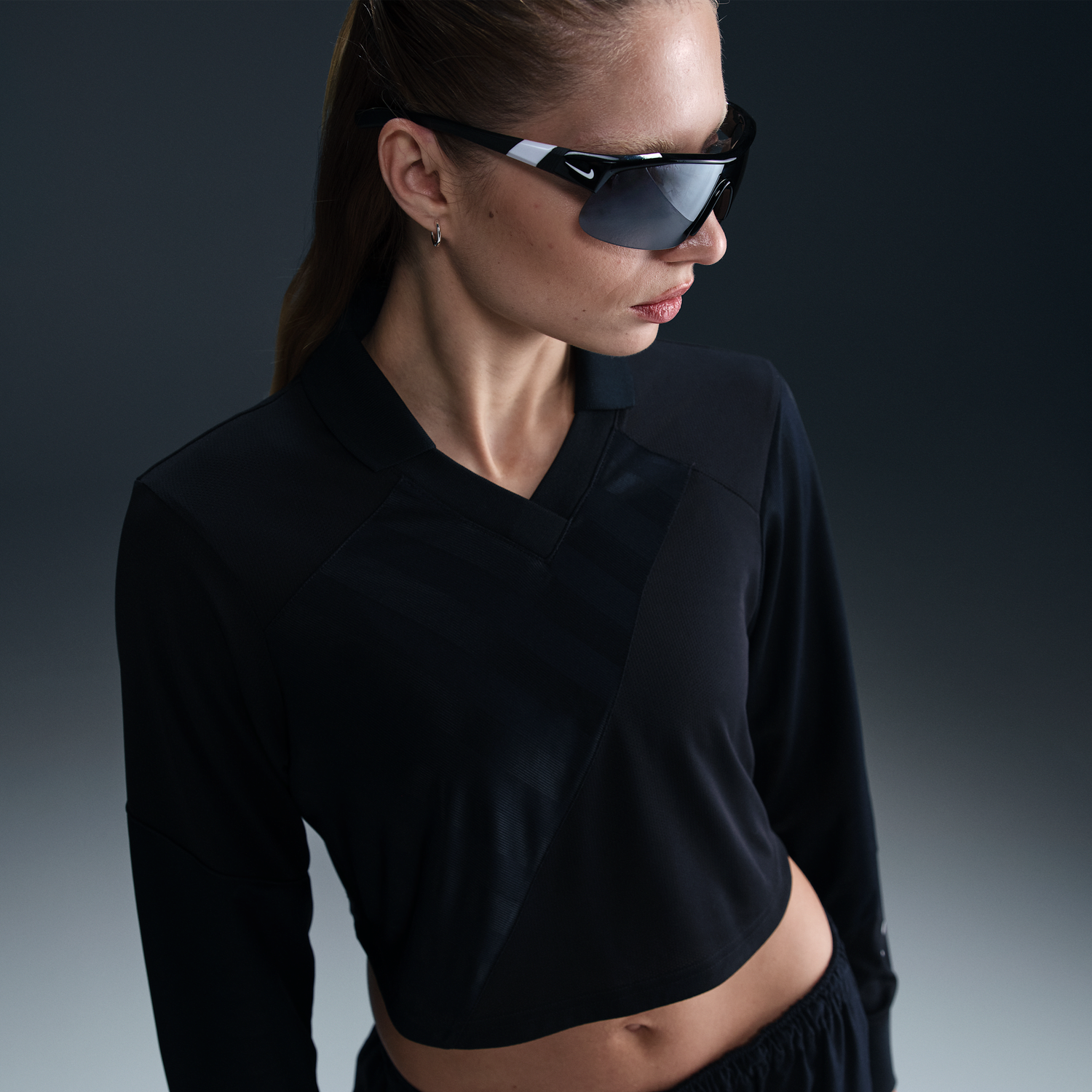 Crop Top Nike Nike Sportswear Long Sleeve Cropped Top Čierna | HF9507-010, 0