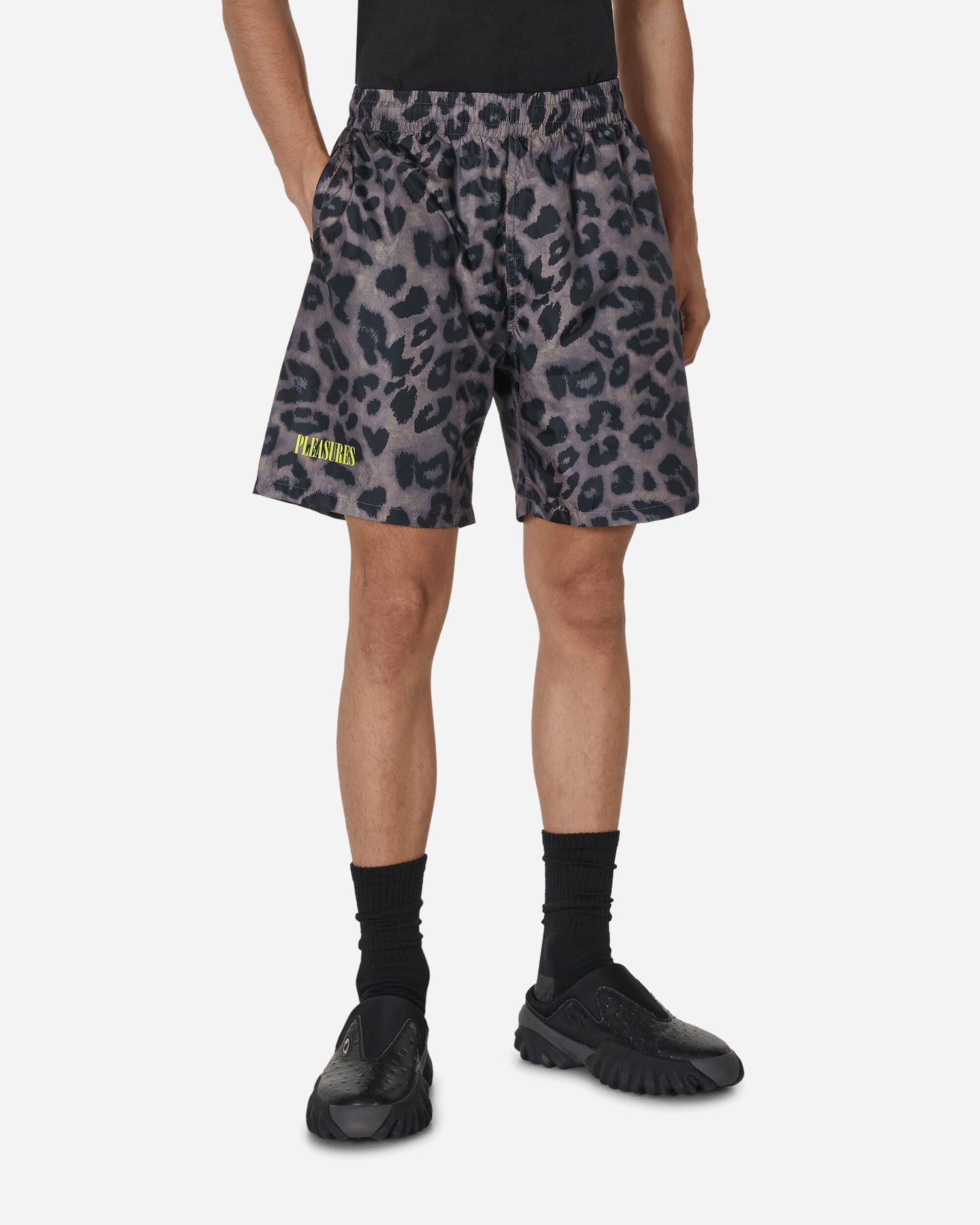 Šortky Pleasures Leopard Running Shorts Hnedá | P23SU035 BROWN, 1
