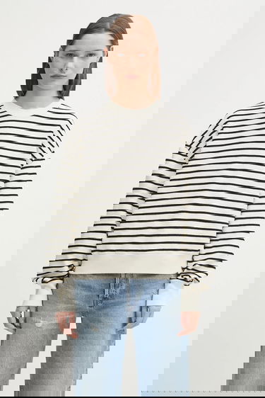 Mikina Anine Bing dean Striped Relaxed Sweatshirt Rôznofarebný | A.08.11436, 0