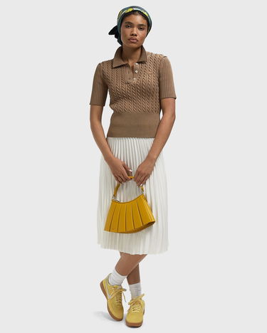 Taška cez rameno Lacoste Lenglen Pleated Shoulder Bag Žltá | NU5011DP-T07, 2