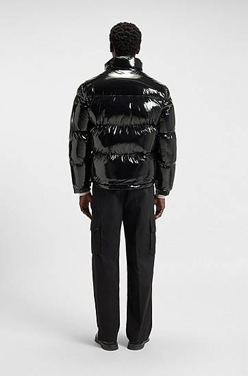 Prešívaná bunda BOSS Water-repellent Glossy Puffer Jacket Čierna | 50549251, 1