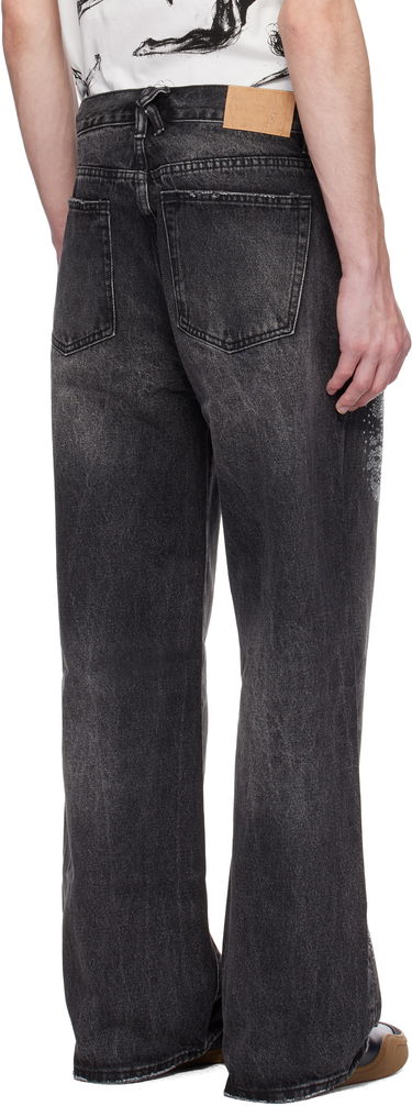 Džínsy KidSuper KidSuper Rhinestone Face Jeans Čierna | SS25-PT-24, 2