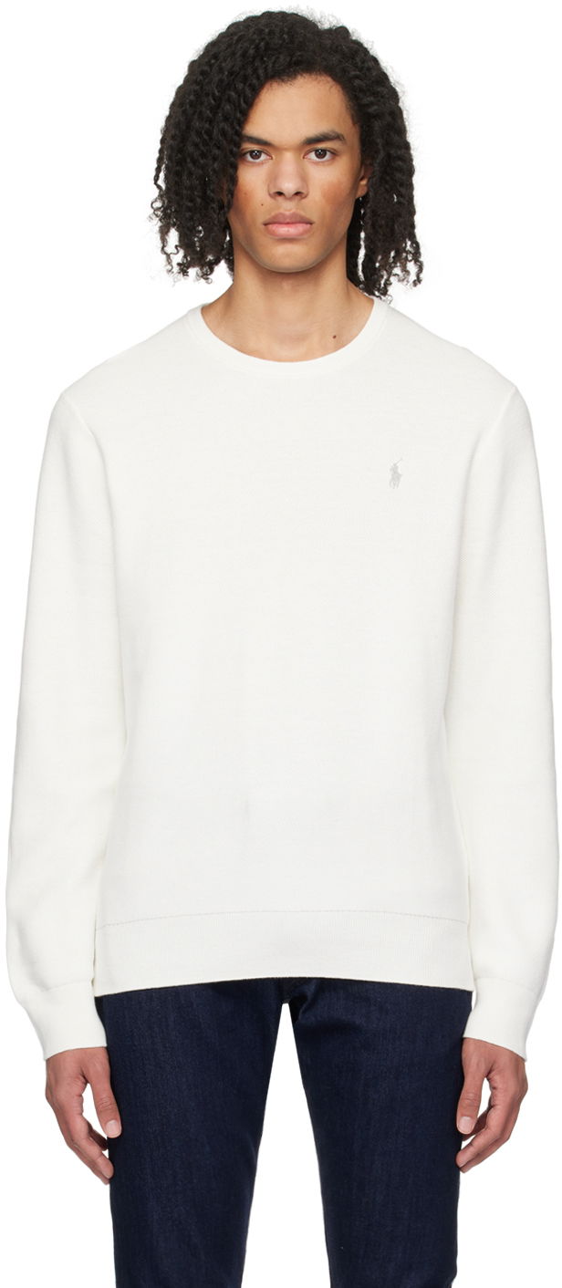Sveter Polo by Ralph Lauren Textured Sweater Biela | 710918163504, 0