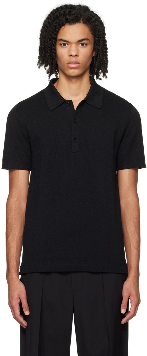Polo tričko Valentino Toile Iconographe Polo Shirt Čierna | 4V3KP02G9W5, 0