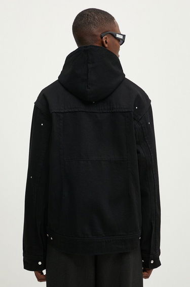 Bunda HELIOT EMIL Hooded Denim Jacket Čierna | PREAW24.M.02.121.BLK01, 2