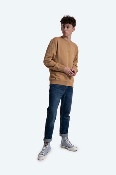 Mikina EDWIN Crewneck Sweatshirt Hnedá | I026652.0MZGX, 1