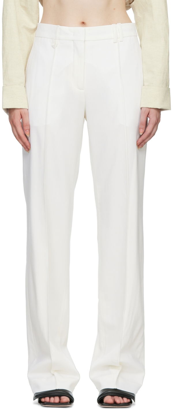 Nohavice Jacquemus Le Papier 'Le Pantalon Camargue' Biela | 22H223PA018-1075, 0