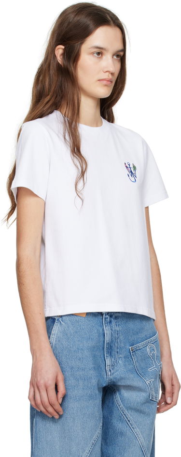 Tričko JW Anderson JW Anderson Anchor Embroidery T-Shirt Biela | JT0269-PG1510, 1