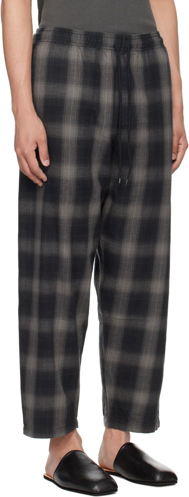 Nohavice Neighborhood Neighborhood Check Easy Trousers Čierna | 251TSNH-PTM03, 1