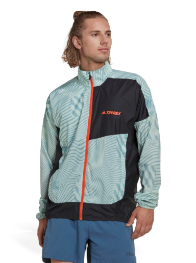 Vetrovka adidas Performance Terrex Trail Running Printed Windbreaker Rôznofarebný | HI6199