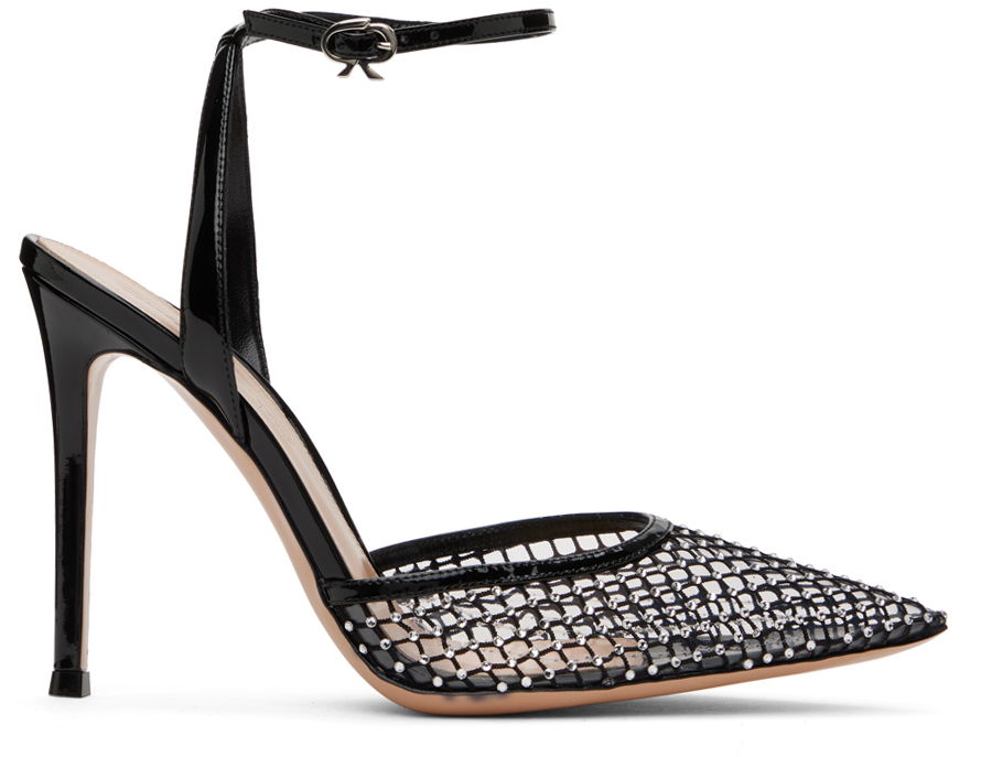 Crystal Mesh Pointed Heels