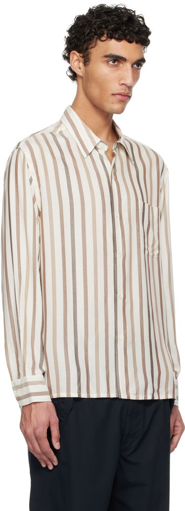 Košeľa WACKO MARIA WACKO MARIA Striped Regular Collar Shirt Béžová | 25SSE-WMS-RC01, 1