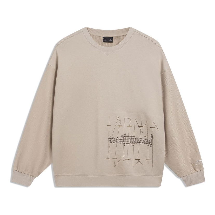 Mikina Li-Ning Counterflow Graphic Sweatshirt Béžová | AWDT571-2