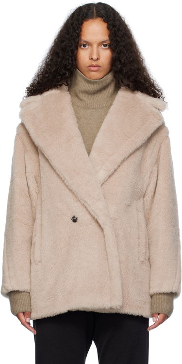 Bunda Max Mara Max Mara Olga Short Faux-Fur Coat Béžová | 2421086032600 MM10501, 0