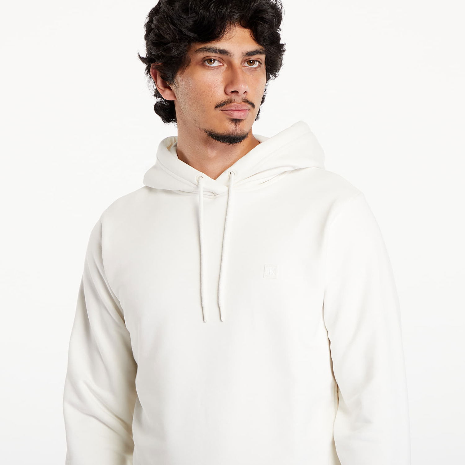 Mikina CALVIN KLEIN Embro Badge Hoodie White Biela | J30J325149 YBI, 1