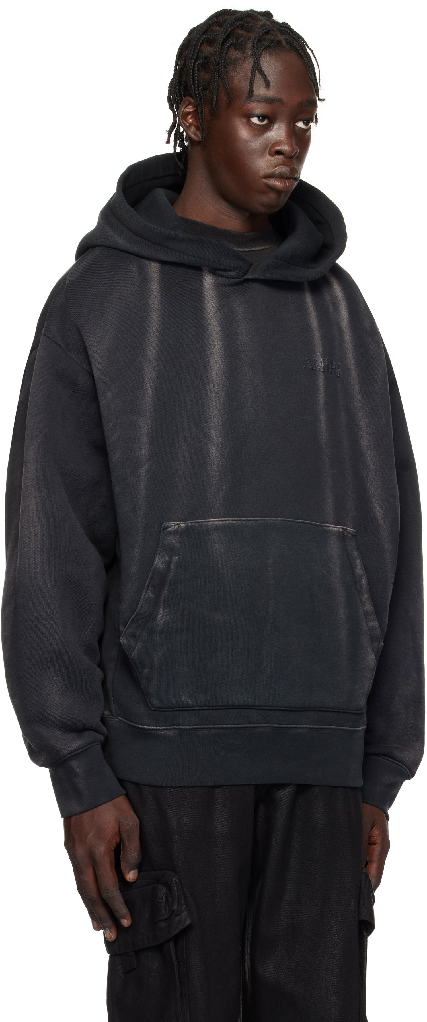 Mikina AMIRI Vintage Oversized Hoodie Čierna | AMJYHD1086, 1