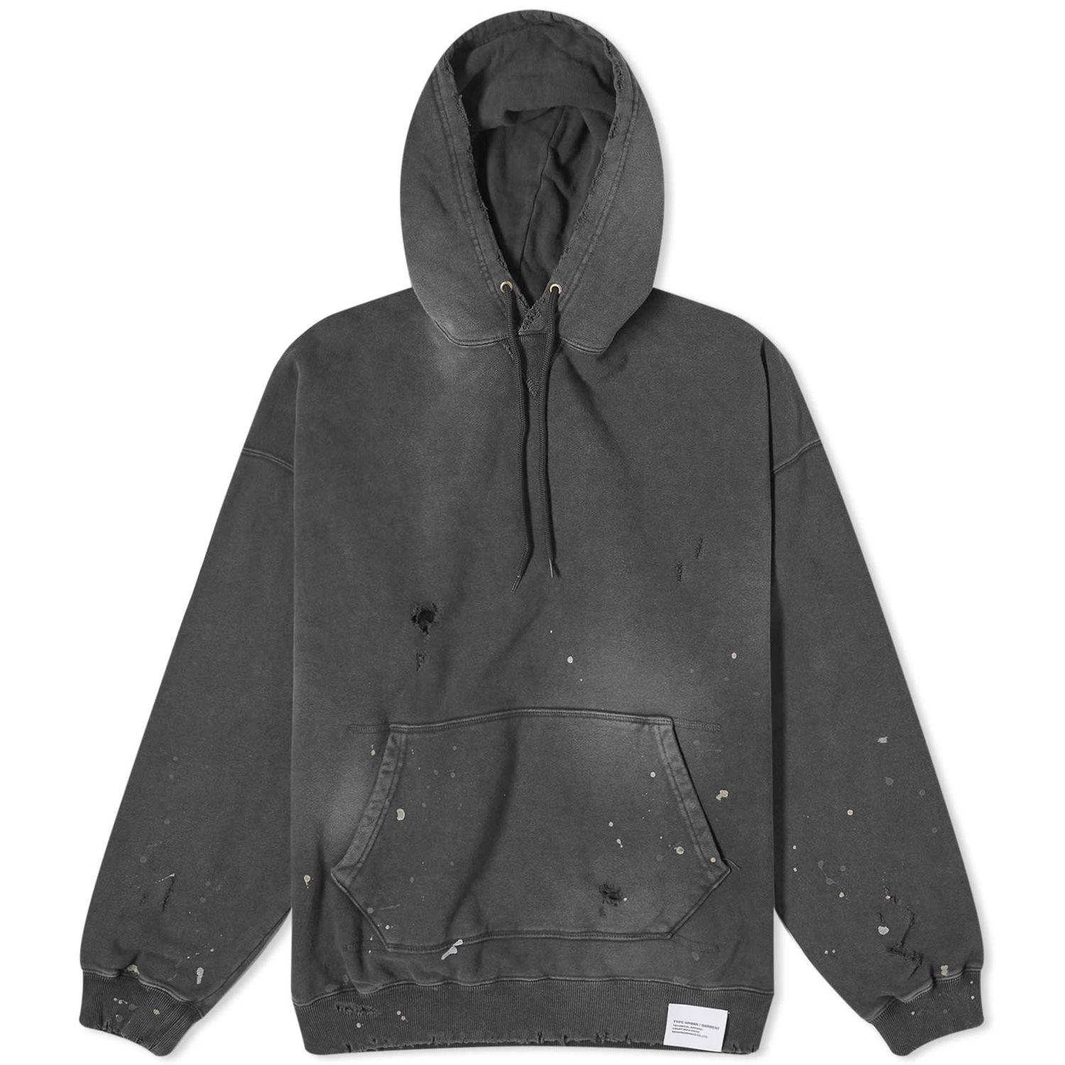 Mikina Neighborhood Damage Hoodie Šedá | 232OKNH-CSM02-BK, 0