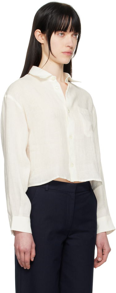 Košeľa A.P.C. A.P.C. Sophie Cropped Linen Shirt Šedá | LIAEK-F12627, 4