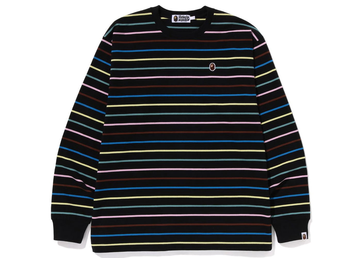 Tričko BAPE Hoop Relaxed Fit L/S Tee Čierna | 1J30-111-001, 0