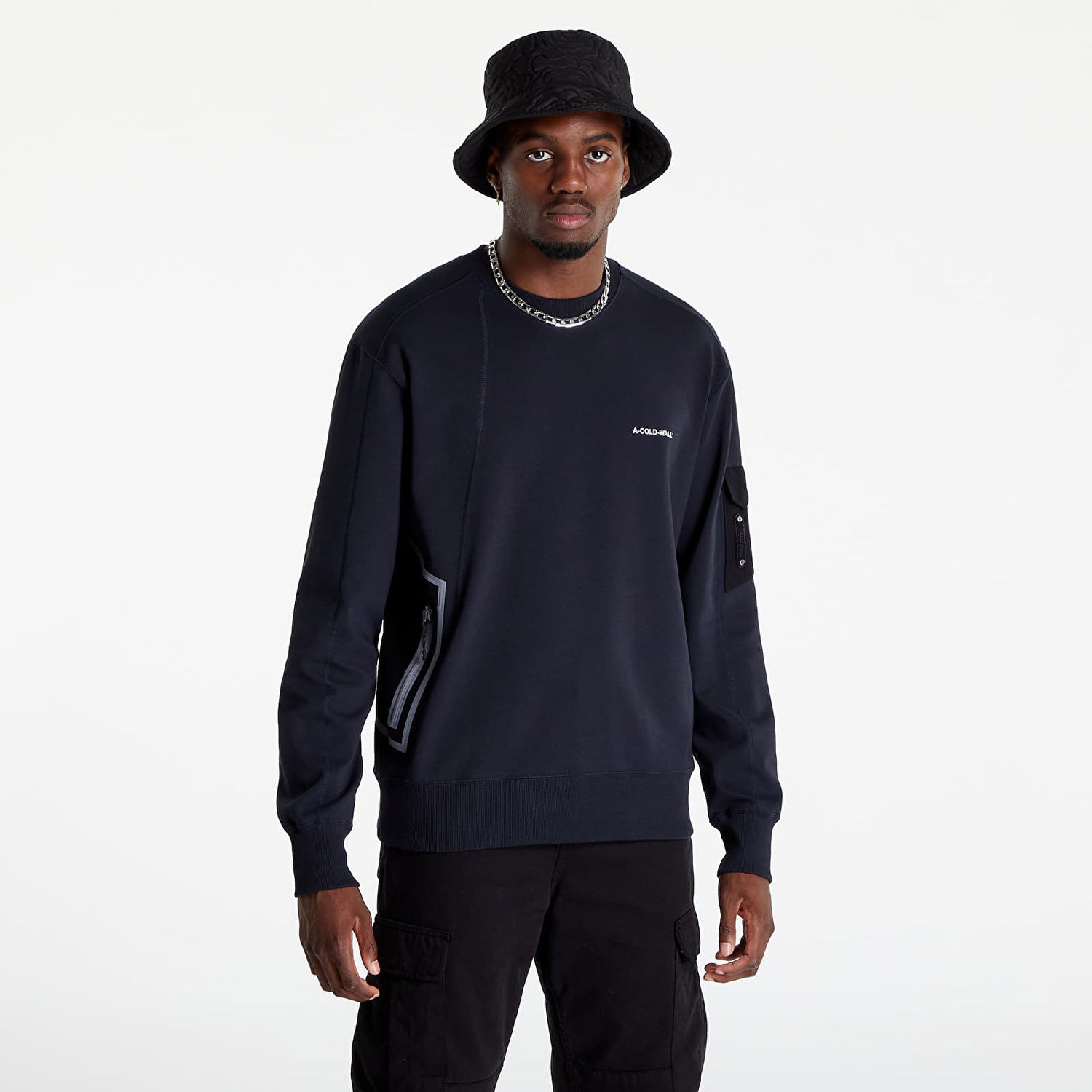 Mikina A-COLD-WALL* Polygon Technical Crewneck Čierna | ACWMW079 Black, 0