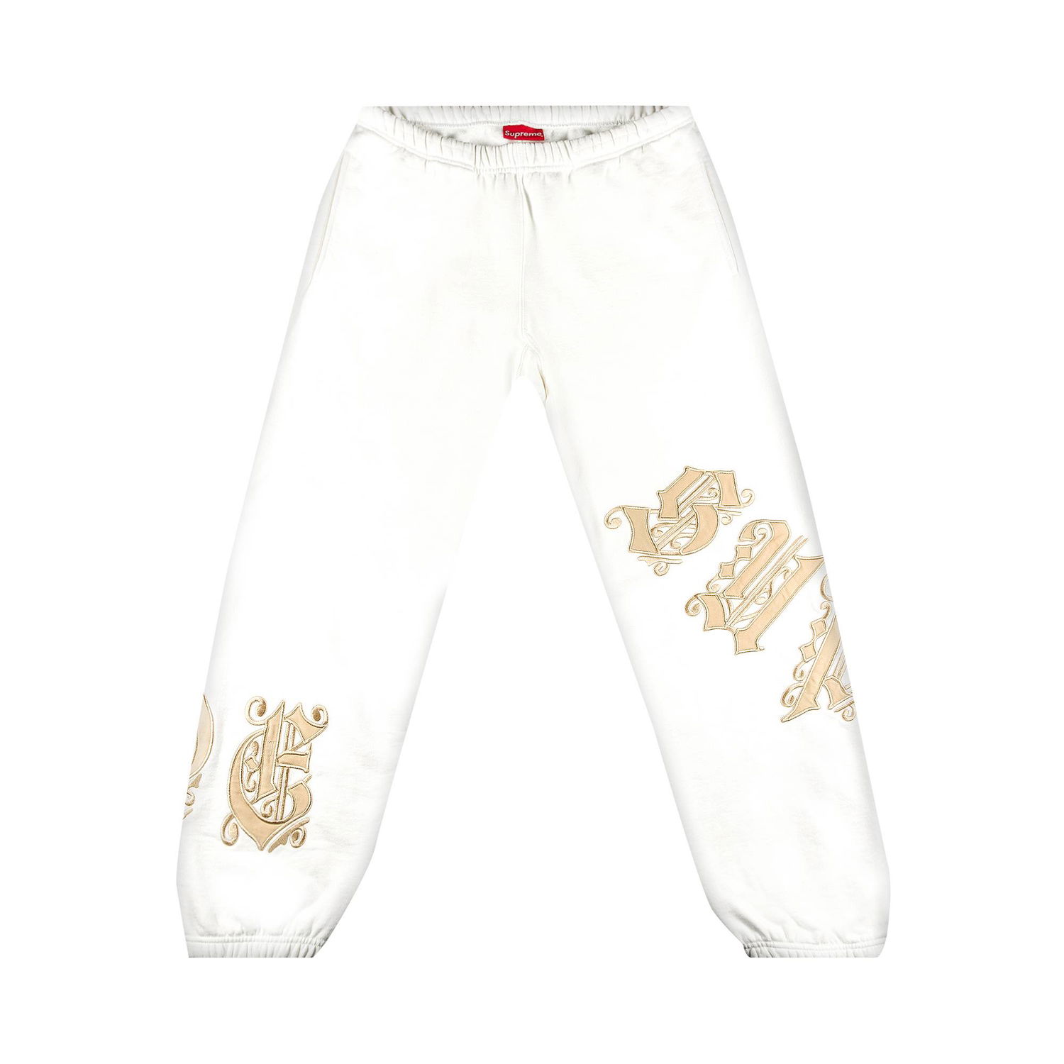 Tepláky Supreme Old English Wrap Sweatpant Biela | SS21P80 WHITE, 1