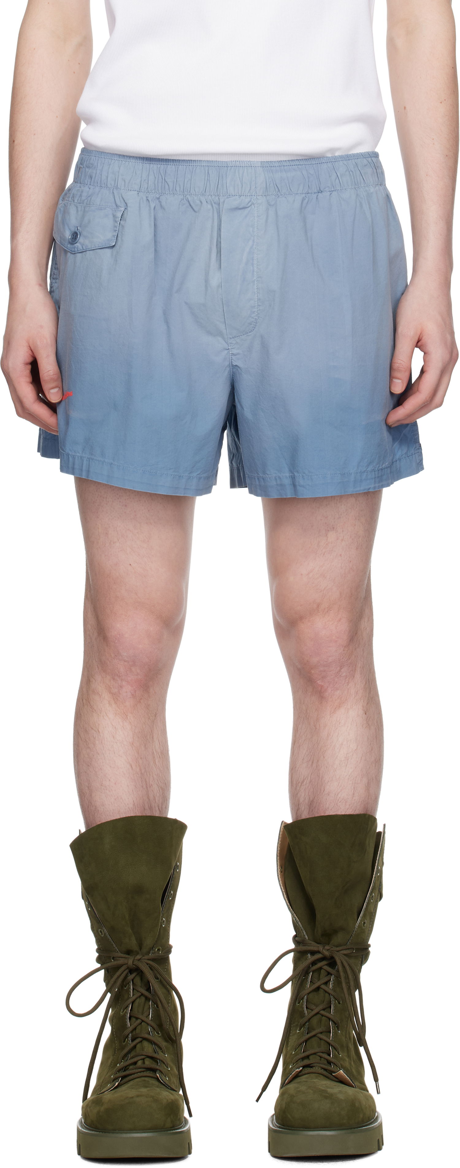Šortky JW Anderson JW Anderson Logo Print Shorts Modrá | SR0121-PG1764, 0