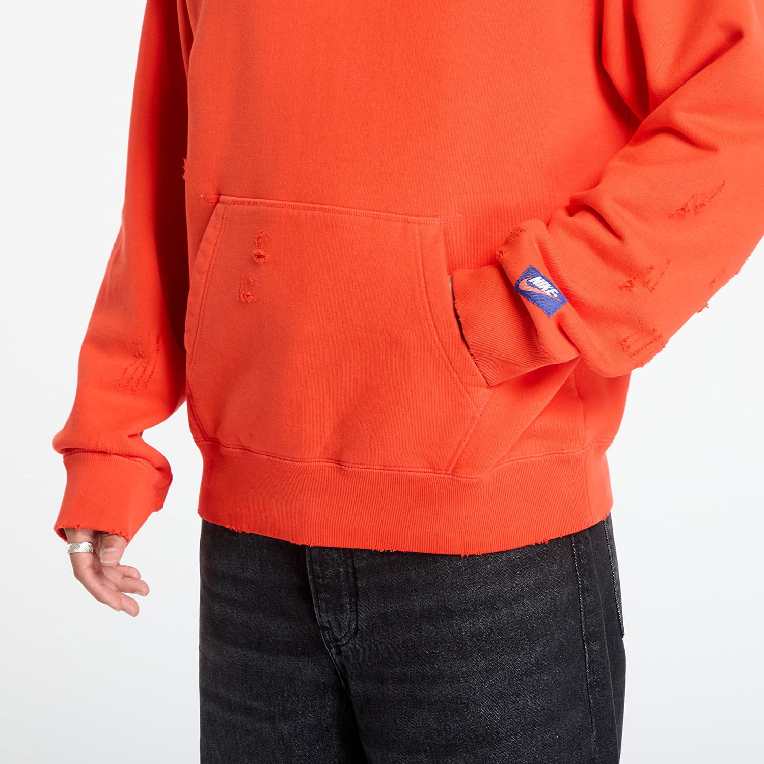 Mikina Jordan Rare Air Distressed Fleece Pullover Hoodie with Wings Logo Oranžová | IB3003-673, 1