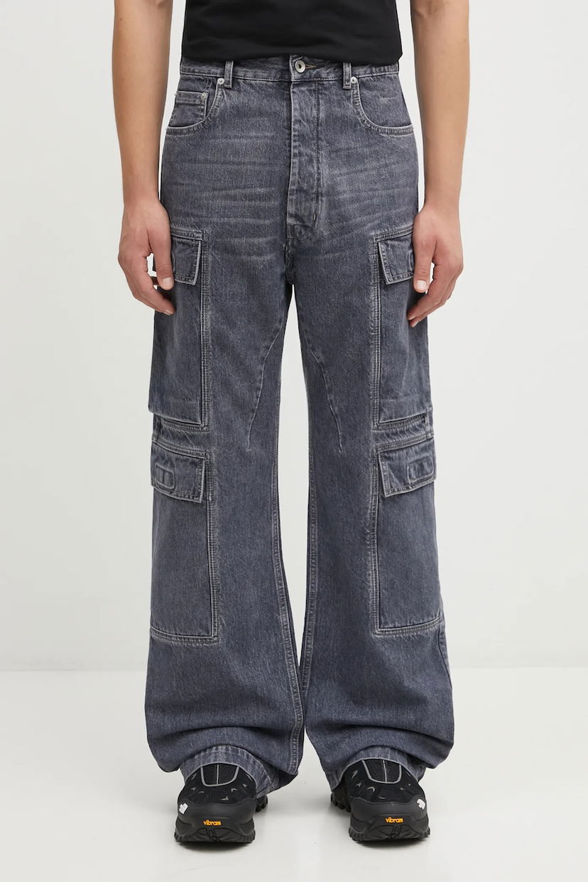 Cargo nohavice Rick Owens Rick Owens DRKSHDW Double Cargo Jeans Šedá | DU02E7361.DGY