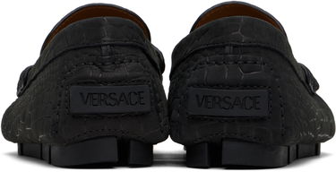 Tenisky a topánky Versace Embossed Leather Driver Loafers Čierna | 1013960_1A12292, 1