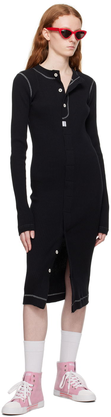 Šaty Moschino Jeans Button Midi Dress Čierna | 0424 8266, 3