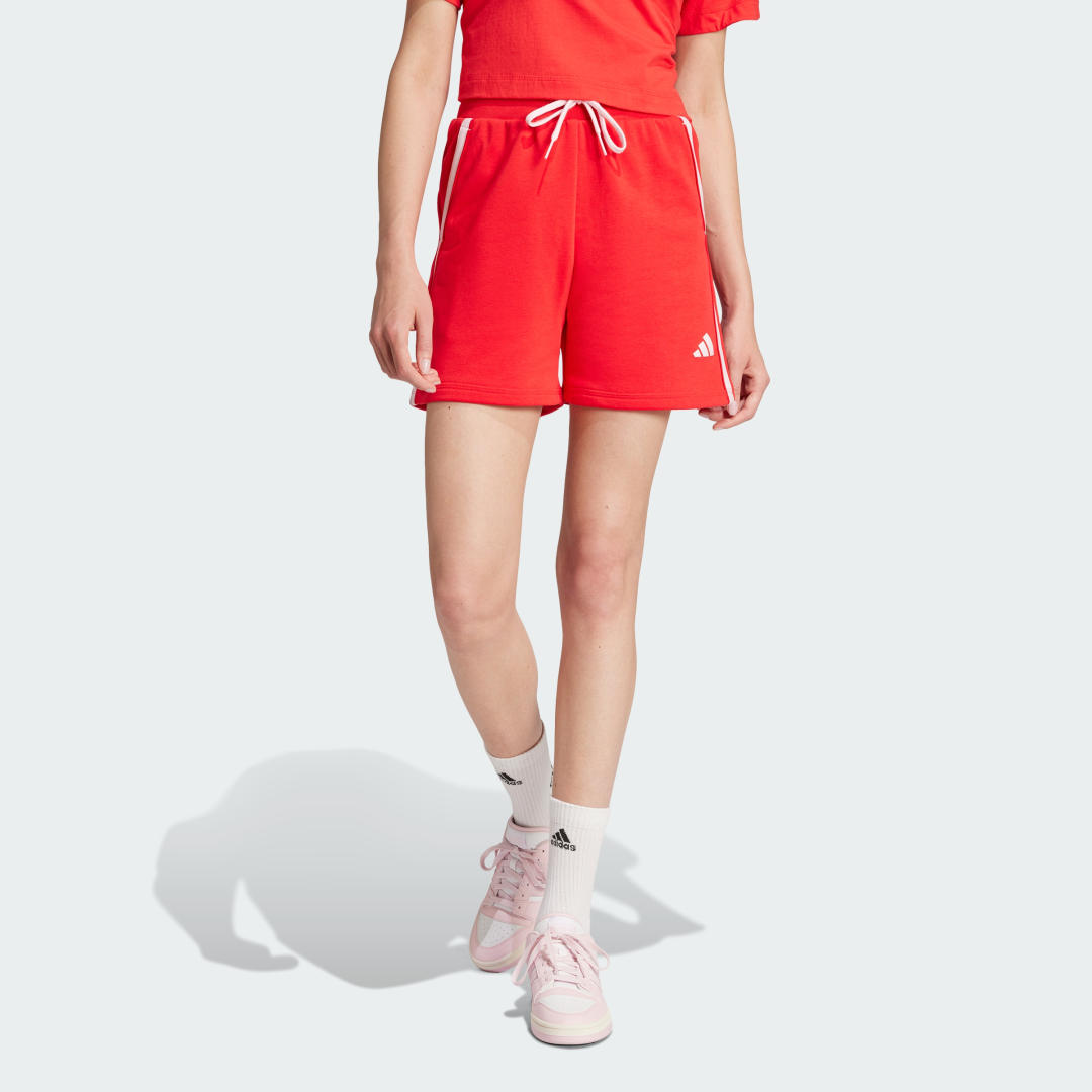 Šortky adidas Performance Essentials Color Pop French Terry Shorts Červená | JG6216, 0