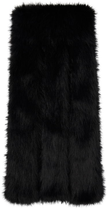 Šál Simone Rocha Simone Rocha Triple Slit Faux Fur Scarf Čierna | 1038 1090, 0
